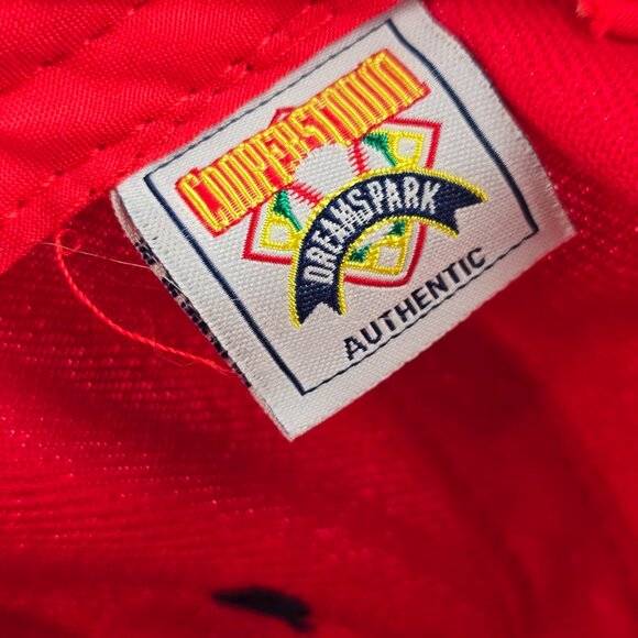 Cooperstown Dreams Park Hat Youth Red Navy Baseball Cap Adjustable Authentic - Picture 9 of 9